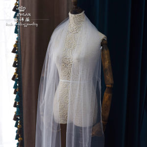 A Swear Korean Style Long Temperamental Minority Scarf Slim Looking Shape Scarf Bridal Wedding Dress Shoulder Yarn Wedding Accessories