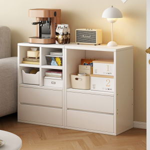 Simple Living Room Bookshelf Free Combination Stand under Sofa Storage Cabinet Easy Assembly Grid Bookcase Master Design