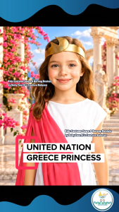 United Nation Ancient Greece Rome Roman Book Character Zeus Greek Dress Costume for Kids Girl for National Attire for UN Events
