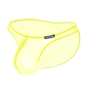 ADANNU กางเกงในชายชุดชั้นในชายต่ําเอวโปร่งใสตาข่ายเซ็กซี่บิกินี่ 0.01 Ultra-thin ผ้าตาข่ายโปร่งใส Breathable Brief