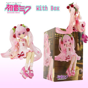 Bandai | New Hatsune Miku Sakura Miku Anime Action Figures Model Collection Toy Hatsune Miku Cute Handmade PVC Model Kawaii Gift