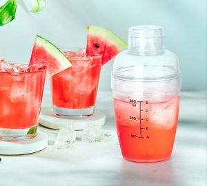 Bình lắc pha chế trà sữa cocktail chia vạch thể tích có 3 size 320ml 460ml 600ml nhựa Cao cấp nguyên sinh