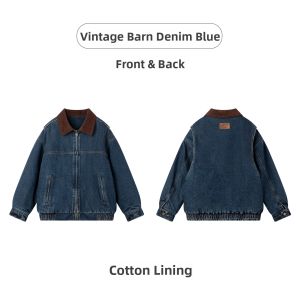 MUCMUKN | Retro Barn Style Quilted Denim Jacket
