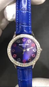 Marie Claire Women Leather Strap Watch Blue MCPFR1291-01D