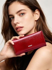 Haporri | Ví Da Bóng Nga Cho Phụ Nữ Nhiều Khe Thẻ Clutch