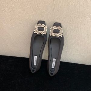 Dép Bệt Satin Đính Nút Rhinestone Sang Trọng Có Gót Trong Cho Phụ Nữ