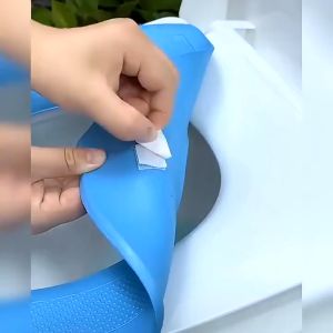EVA Toilet Seat Cover Waterproof Removable Toilet Cover Pad Soft Thickened Toilet Seat O-Shaped Not Easily Deformed Home Toilet Accessories Fast Drying