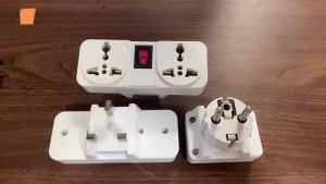 Universal EU UK US Extension Socket 2 Way Wall Power Outlet European American Plug Adapter Socket Converter With Switch 6A 250V