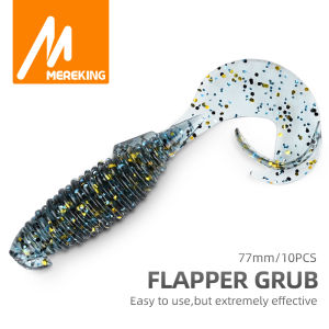 Meredith | MEREDITH Fishing Lure Flapper Grub Flapper Bait 77mm 6g 10pcs Soft Lures Silicone Artificial Plastic Bait