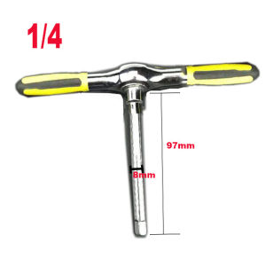1/4 3/8 1/2 Inch Ratchet Wrench Hexagon Socket Wrench T Type Torque Wrench Bike Tools Detachable Handle Spanner Hand Tool