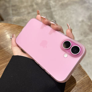 Ultra-Thin Frosted Transparent Shockproof iPhone Case for Apple 16Plus 17 15ProMax 14 13 12 Womens Style Full Cover Simple Design