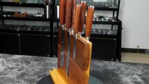 XITUO Kitchen Knives Set 1-6PCSColored Wooden Handle Damascus Steel Sharp for BreadSantokuCleaverParingBoningCooking Knife