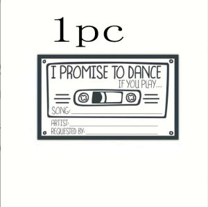 1/50pcs Retro Cards Dance Commitment Cards Wedding Song Request Cards - Music Suggestion CardsBack To SchoolSchool Supplies