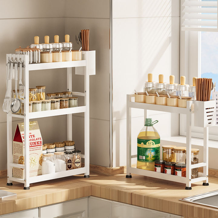 Small Transparent Kitchen Rack Mini Narrow Countertop Storage Rack Spice Bottle Holder Thin Gap Window ...
