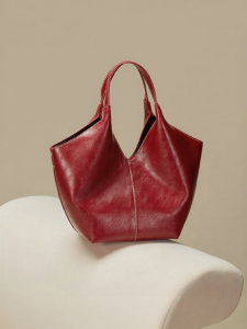 Josiny | Red Large Capacity Tote Bag Simple Versatile