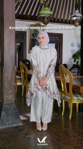 VenteDaily Falisha Oneset Lebaran 2025 Bahan Silk Setelan Dewasa Atasan Tunik Kombinasi Bawahan Motif Polos Cantik Muslim Syari Terbaru Remaja Baju Busui Friendly