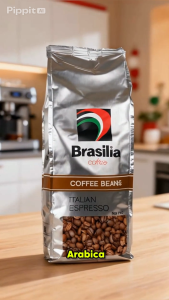 Carton Deal - Brasilia Coffee Beans Italian Espresso 1kg x 4 units 100% Arabica Coffee Whole Beans