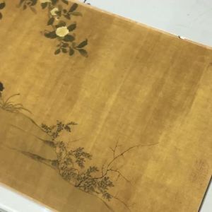 Authentic Song Huizong Zhao Ji Zhi Zhi Bo Ge Tu Vintage Art Replication Hand Roll Decorative Painting Chinese Ink on Silk