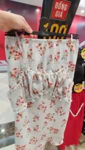 Đồ bộ mặc nhà WANNABE đồ bộ quần sọt BSS92 áo ngủ 2 dây nhúng phồng cúp ngực tạo độ đầy đặn cho bạn gái khi mặc ở nhà