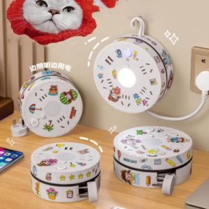 4+3 Socket Extension Outlet Power Strip+Light Multi-function Sockets