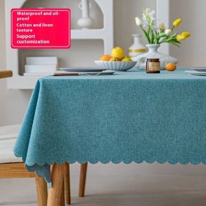 Bay gấu Bắc Âu màu trơn cotton vải lanh Khăn Trải Bàn chống dầu chống thấm dùng một lần Giường & ăn sáng cắm trại Khăn Trải Bàn Bàn Ăn Thảm trải bàn