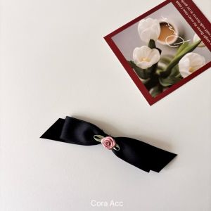 Sweet Bowknot Hair Clip French Style Rose Girl Hairpin Side Clip Duckbill Clip Fresh out Fashion Accessories Hairband