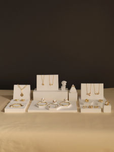 Creative Jewelry Display Stand Gypsum Ring Tray Necklace Holder Fashion Accessories Shop Showcase Photography Props