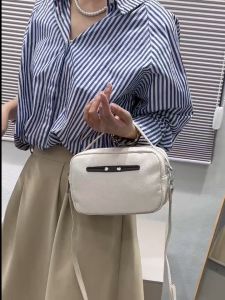 Womens PU Leather 2 Zipper Compartment Square Mini Crossbody Sling Bag