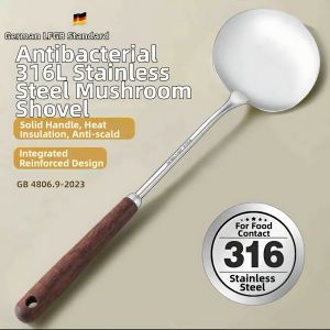 316 Stainless Steel Cooking Spatula Wooden Handle