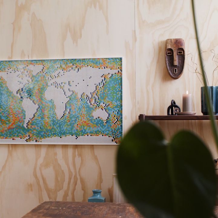 LEGO® Art World Map 31203 Building Kit Meaningful Collectible Wall