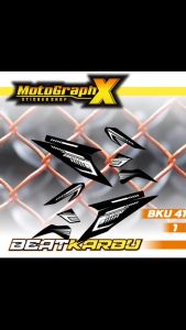 Striping List Sticker Honda Beat Karbu Variasi Racing Simple Murah BKU 41