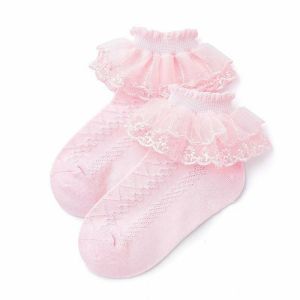 KAOS KAKI ANAK PEREMPUAN RENDA 2 LAYER IMPORT MURAH