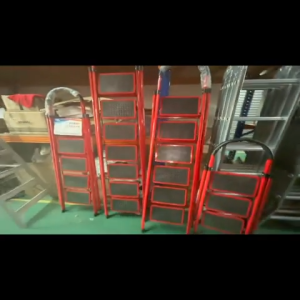tangga dengaThickened load-bearing  lipatfolding pedal ladder home indoor folding tread steel pipe