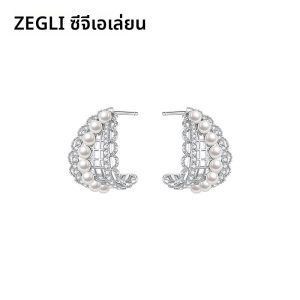 ต่างหูลูกไม้สไตล์ฝรั่งเศส ZEGL ต่างหูรูปดอกไม้สไตล์บัลเล่ต์สำหรับผู้หญิง ต่างหูหรูหรา ต่างหูสไตล์ฝรั่งเศส ต่างหูสไตล์ฝรั่งเศส