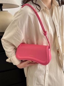 Simple Quality Womens Crossbody Bag Fashionable Versatile Single Shoulder Satchel Handbag Soft PU Leather Solid Color