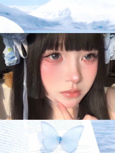 12 Monthes Sweet and Gentle Princess Diary Large and Small Diameter Glasses - 2 Pieces Come with A Box法式少女甜美温柔公主日记年抛美瞳大小直径隐形眼镜—2片送盒