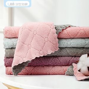 Hanshilijia Lazy Persons Kitchen Cleaning Cloth Bamboo Fiber Dishwashing Cloth Highly Absorbent Household Cleaning Tool