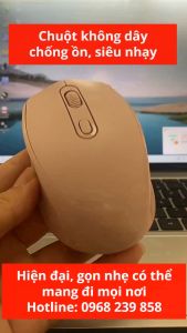 Chuột không dây M100 DPI1600 dùng cho máy tính laptop văn phòng công thái học silent tắt tiếng chống ồn nhanh và nhạy