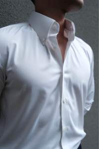 Áo sơ mi nam Áo sơ mi nam kiểu cổ button down chất vải bamboo cao cấp mềm mịn mát may thủ công