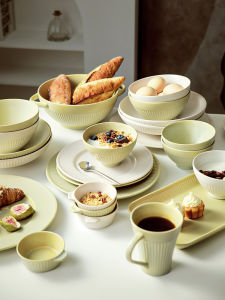 Bát Đựng Cơm Bằng Gốm Sứ JIwoo Thiết Bị Ăn Uống Sáng Tạo Bát Đựng Mì Ăn Sáng Chống Bỏng Thiết Bị Ăn Uống Bằng Gốm Sứ Màu Trơn Phong Cách Bắc Âu