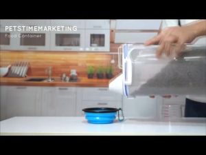 Pet Food Container Large Volume Pet Food Storage Dispenser Pet Food Waterproof Storage Tank with Measuring Cup