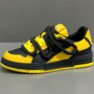 Mens Soft Bottom Sport Shoes 2023 Autumn New Style Casual All-Match Increased Height Leisure Board Shoes Trendy Shoes