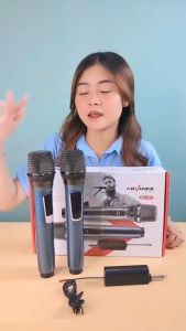 Advance Microphone Double Digital Mic Wireless Metalic MIC-301