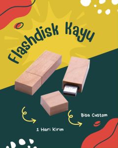 Flashdisk USB 2.0 Kayu Balok Custom