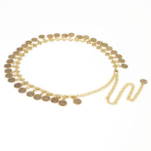 สายคาดเอวโลหะแบบย้อนยุคสไตล์โรมันสำหรับเสื้อผ้าผู้หญิง สายโซ่โบว์สไตล์โบฮีเมียน เครื่องประดับแฟชั่นสำหรับฤดูใบไม้ผลิ