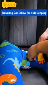ZAFUL Children Safety Sleeping Pillow for Kids Long Travel Car Seat Pillow with Removable Washable Liner Design