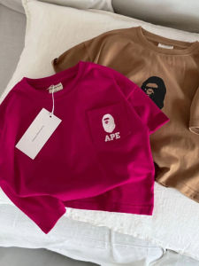 Childrens Thin Cotton T-Shirt Short Sleeve Summer Wear Cartoon Print Casual Loose Fit Male Kids Pure Cotton Top for Toddlers