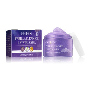 Eelhoe Perilla Clean Ice Crystals Gel Gentle Sooth Repair Cleaning Pores Shrink Acne Dark Spot Refresh Moisturizing Whitening Skin Gel Moisturizing Oil Control Blackhead Remove Facial Washing Product Deep Cleaning Moisturizing Cream