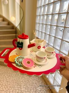 Donut Simulation Afternoon Tea Playset Wooden Toys Nordic Style