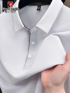 Áo Thun Polo Pierre Cardin Tay Ngắn Mùa Hè Bằng Lụa Tơ Tằm Cao Cấp Áo Thun Thường Ngày Màu Trơn Không Đường May Chất Liệu Lụa Băng